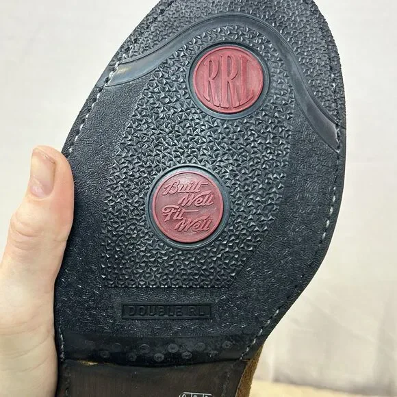 Ralph Lauren Double RL RRL Plainview Western Cowboy Boots Brown Leather Men’s 8D - Picture 7 of 11